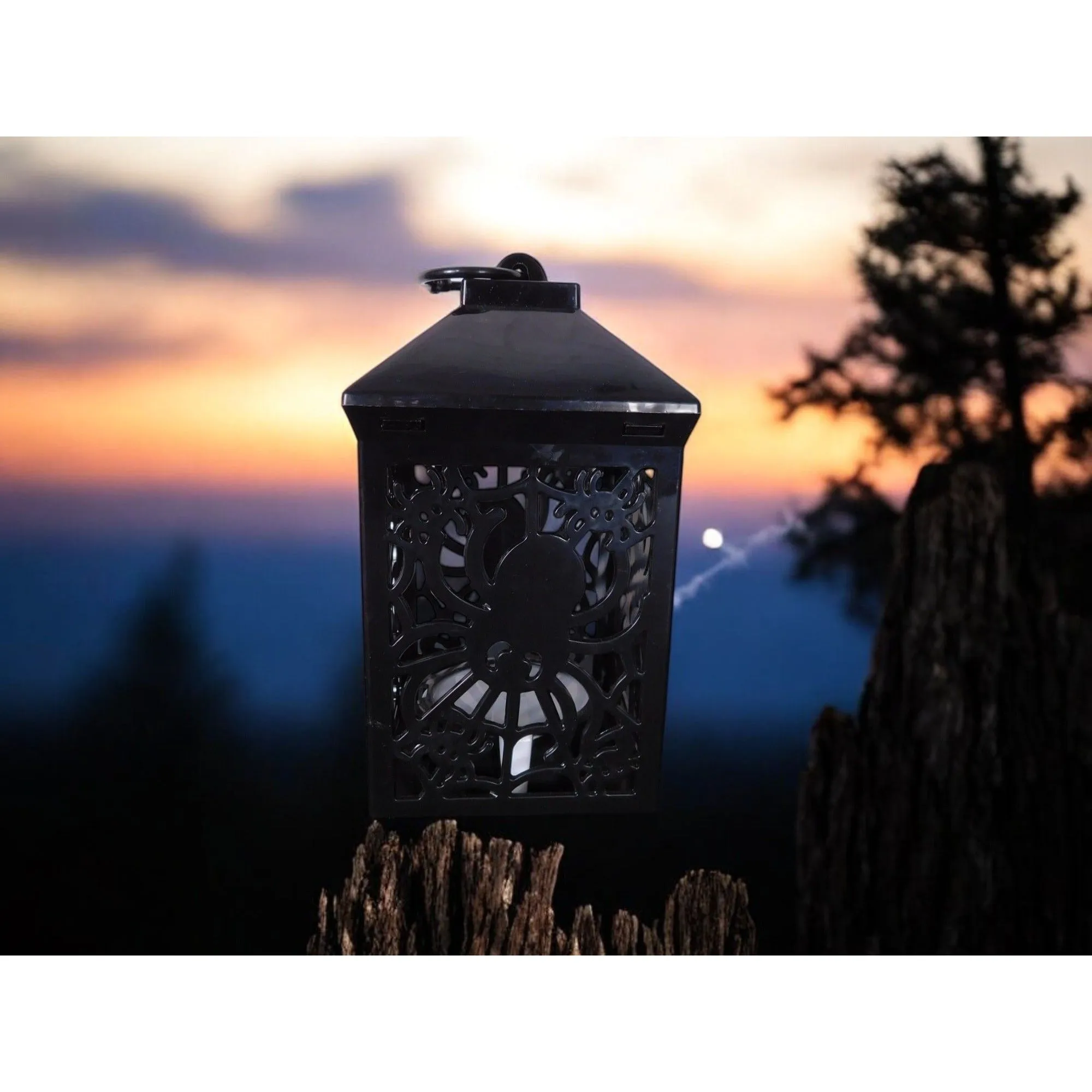 Gothic Black Decorative Lantern Battery Operated Light Witchy Decor