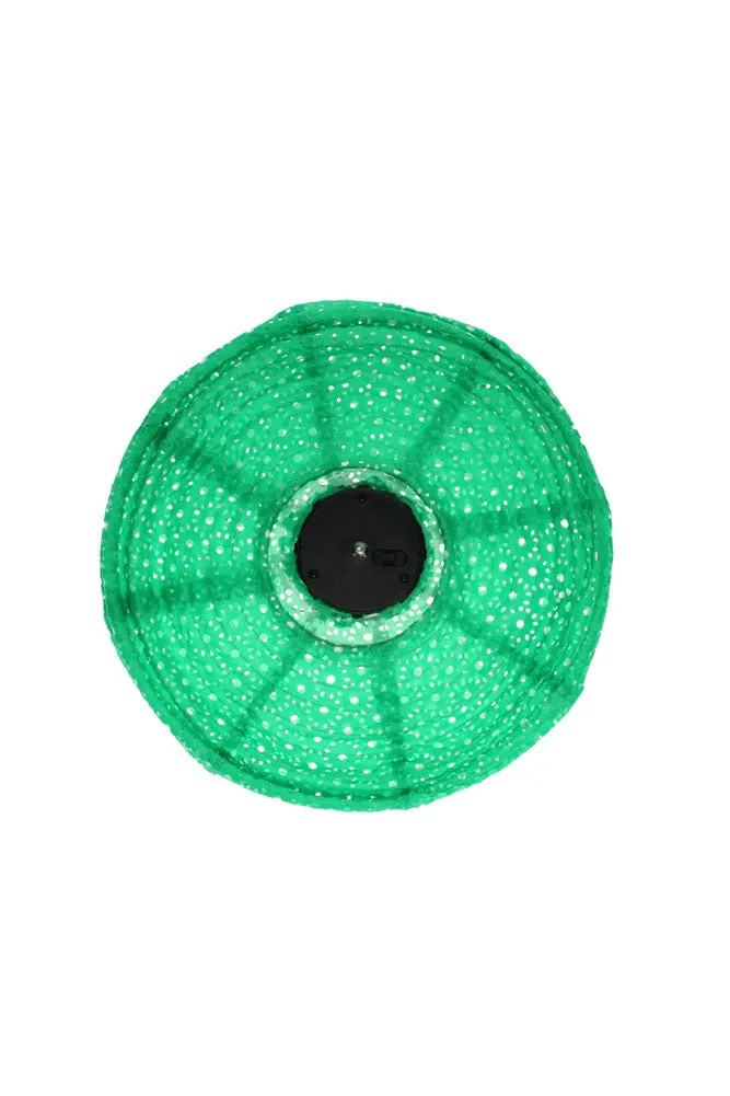 Green Hanging Outdoor Solar Lantern