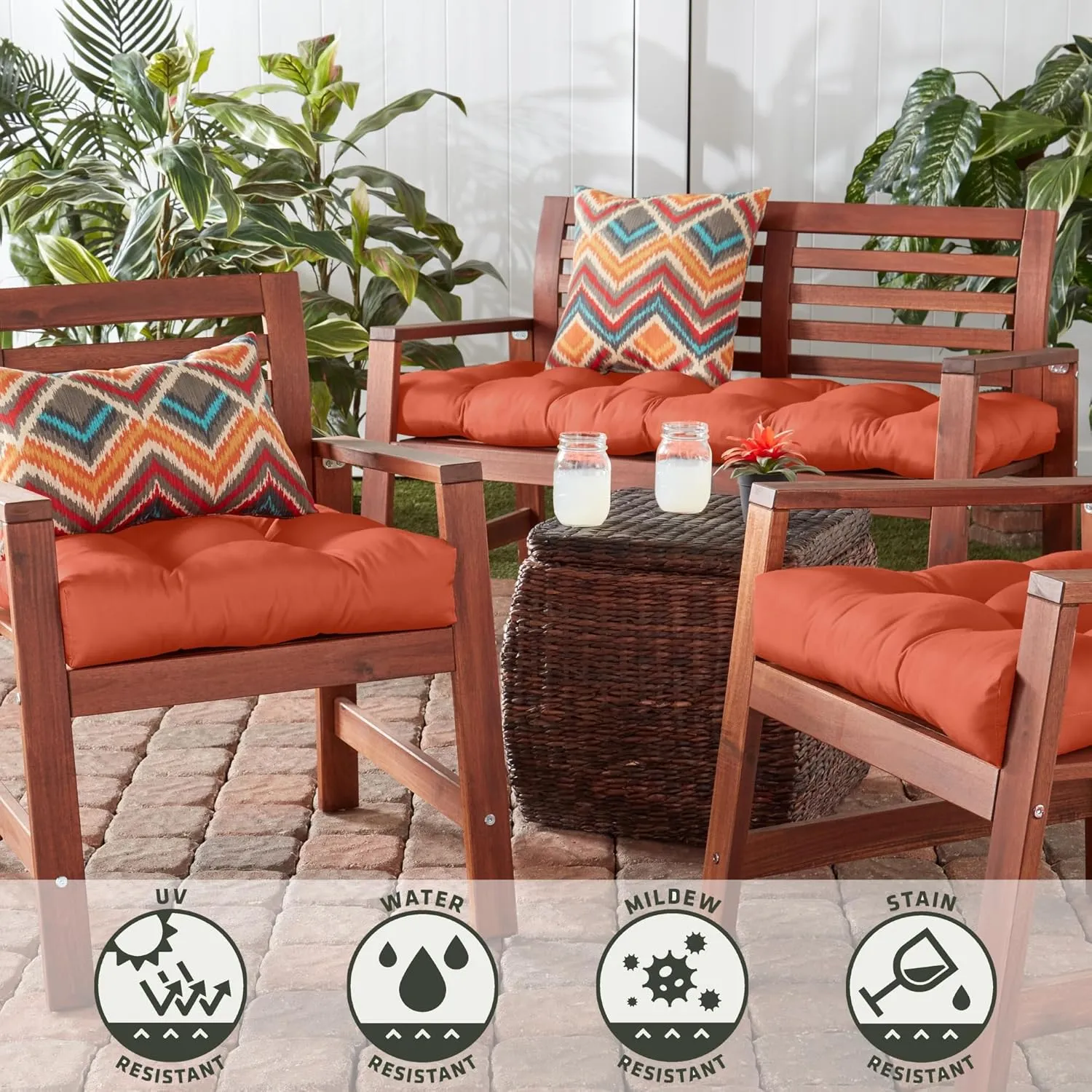 Greendale Home Fashions Outdoor 19x12 inch Rectangle Decorative Throw Pillow, 2-Pack, Aztec 2 Count