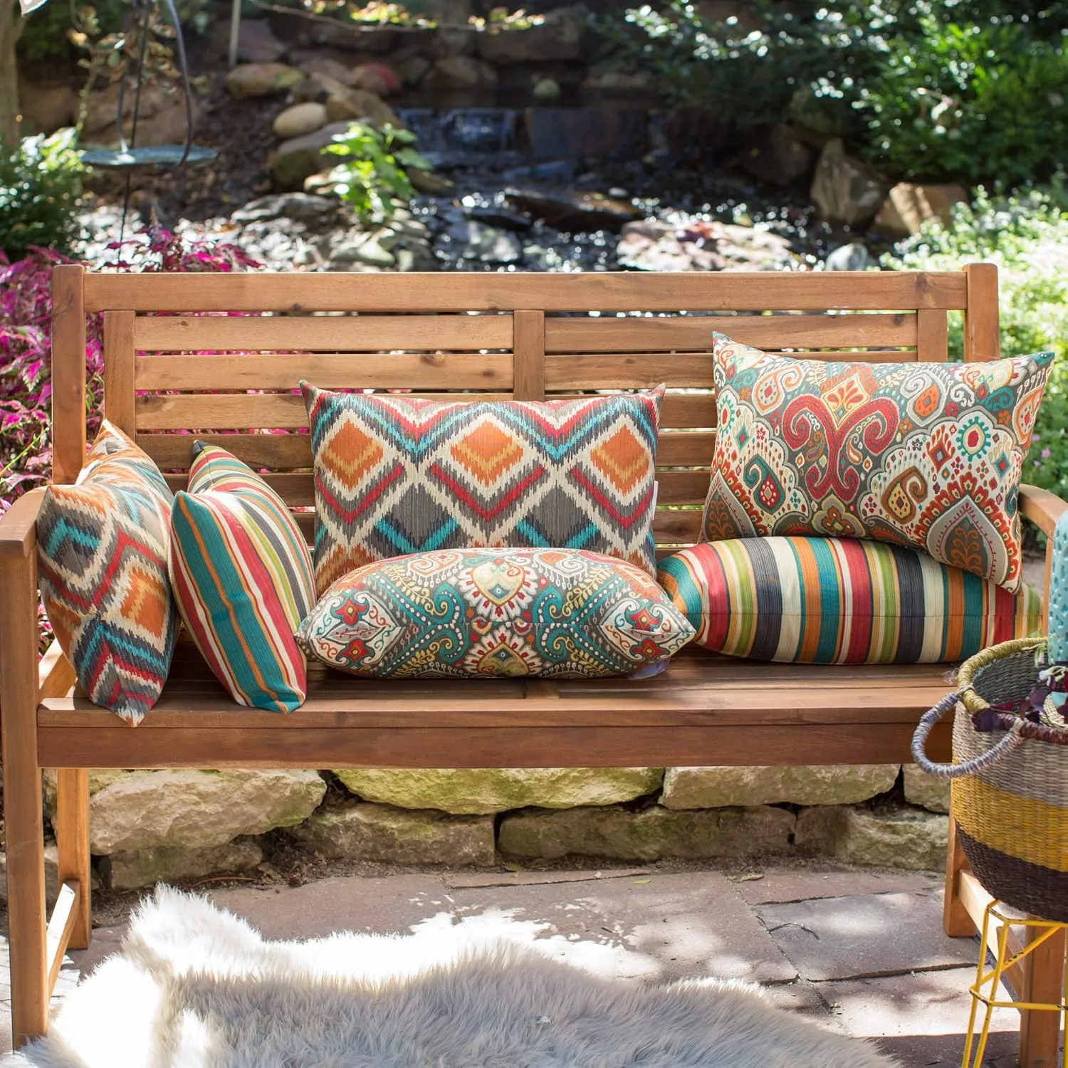 Greendale Home Fashions Outdoor 19x12 inch Rectangle Decorative Throw Pillow, 2-Pack, Aztec 2 Count