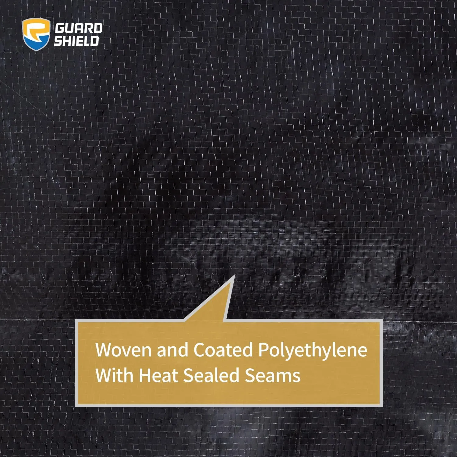 GUARD SHIELD Black Silver Tarp Waterproof 8x10 Feet Rain Cover for Outdoor Lightweight Weatherproof Tarps 8mil