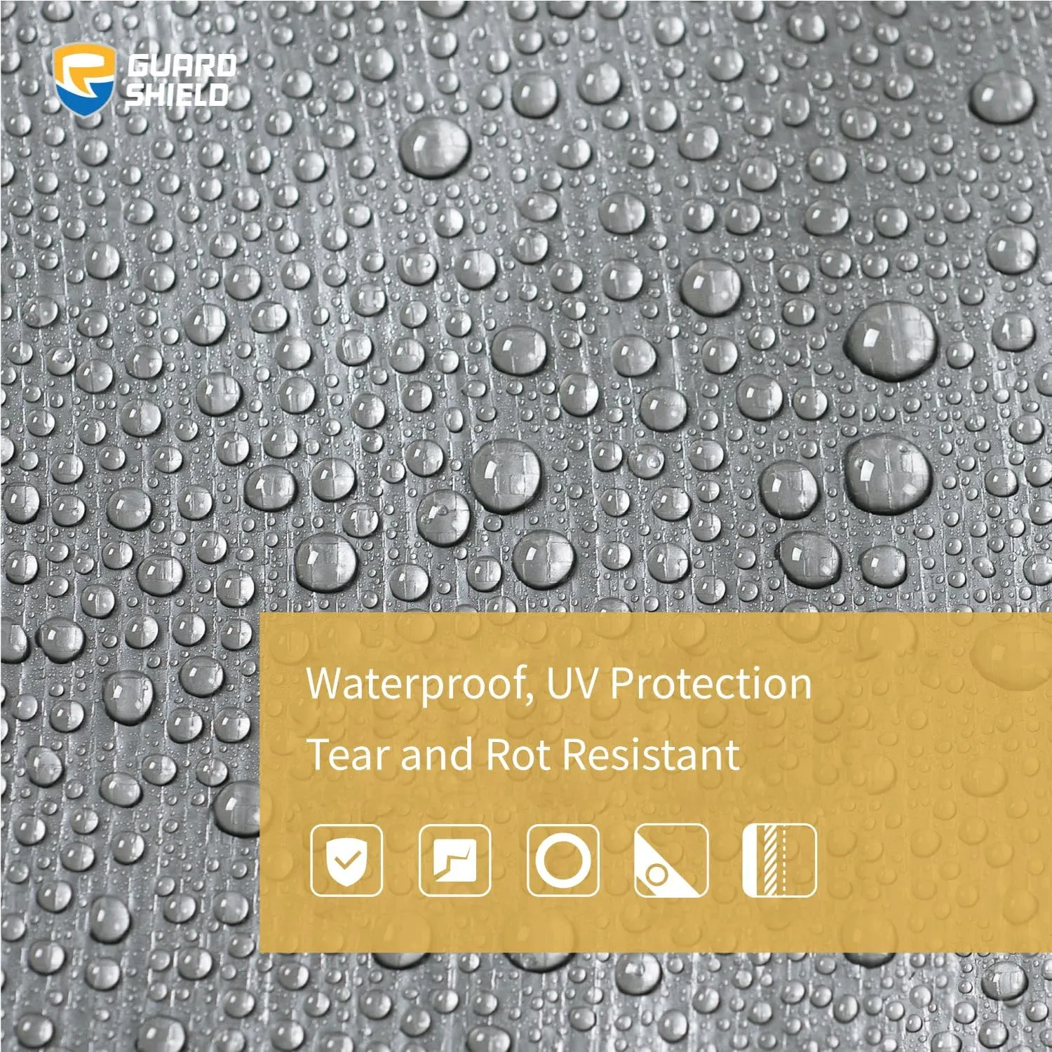 GUARD SHIELD Heavy Duty Tarp 10x10 Feet Silver/Black Multi Purpose Thick Waterproof Poly Tarp Cover 10mil