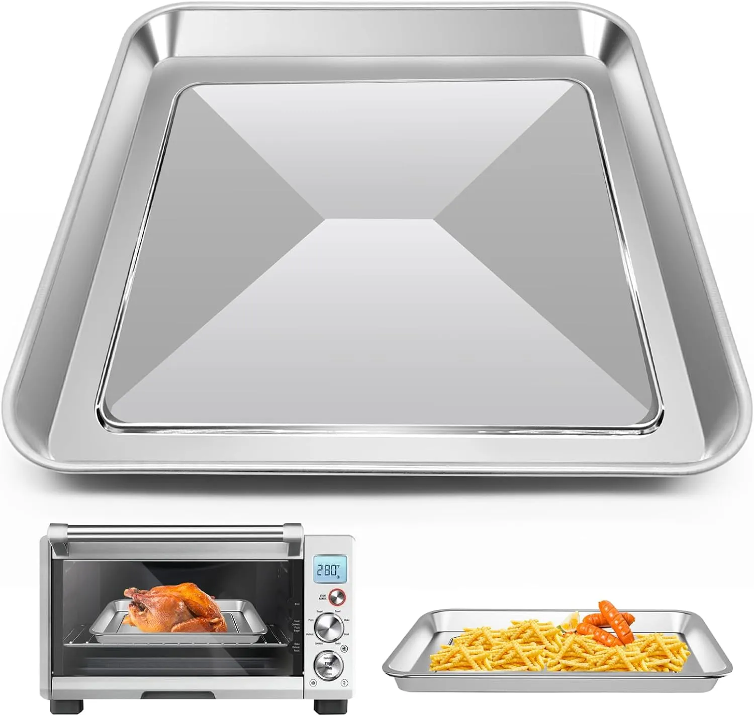 GWY 11.7"×11.7" Baking Pan for Breville BOV800XL BOV810BSS BOV845BSS BOV900BSS Smart Oven, Compatible with Ninja SP100 SP101 SP1001C SP201 Air Fry Oven