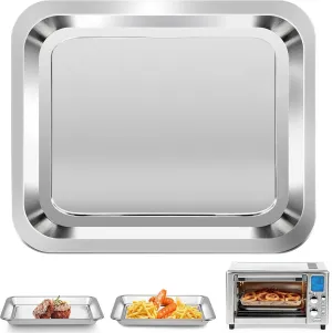 GXF Air Fryer Accessories for Emeril Lagasse Everyday 360 Air Fryer, 12''×10'' Steel Air Fryer Tray Grill Pan Grill Plate Crisper Plate Replacement Parts Rack, Not fit for Emeril French Door Model