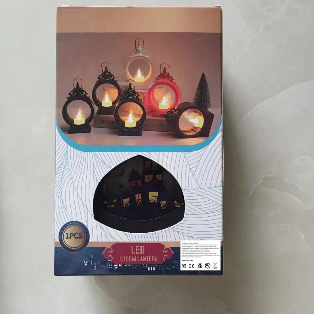 Halloween Pumpkin  Castle LED Lantern Portable Button Battery Operated Horror Atmosphere Decoration For Festival Indoor Use
