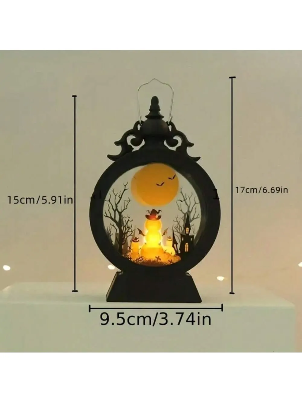 Halloween Pumpkin  Castle LED Lantern Portable Button Battery Operated Horror Atmosphere Decoration For Festival Indoor Use