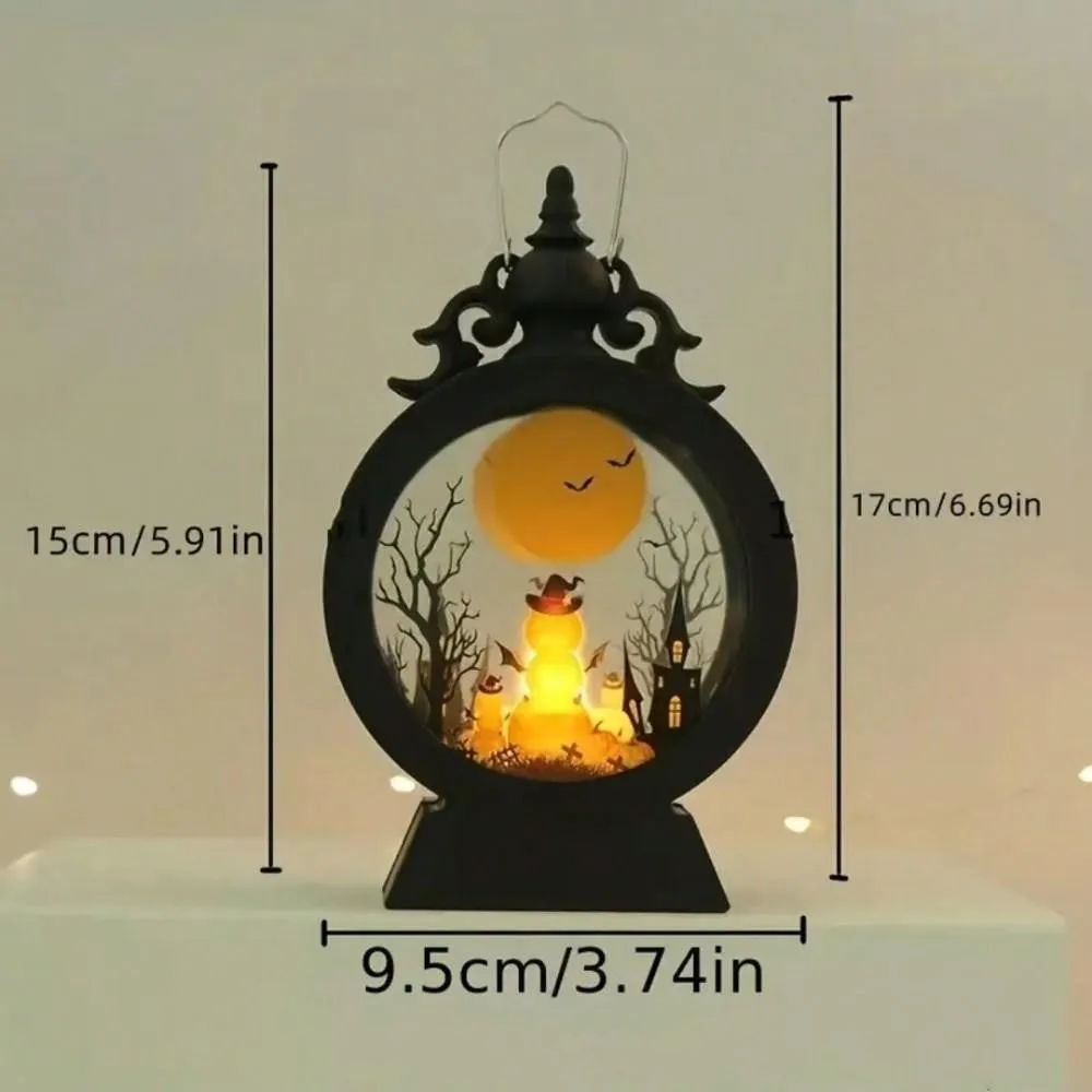 Halloween Pumpkin  Castle LED Lantern Portable Button Battery Operated Horror Atmosphere Decoration For Festival Indoor Use