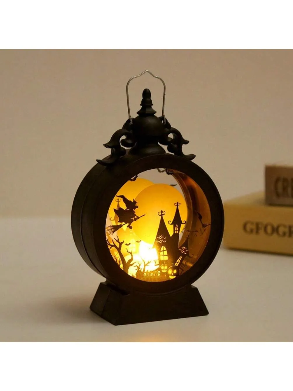 Halloween Pumpkin  Castle LED Lantern Portable Button Battery Operated Horror Atmosphere Decoration For Festival Indoor Use