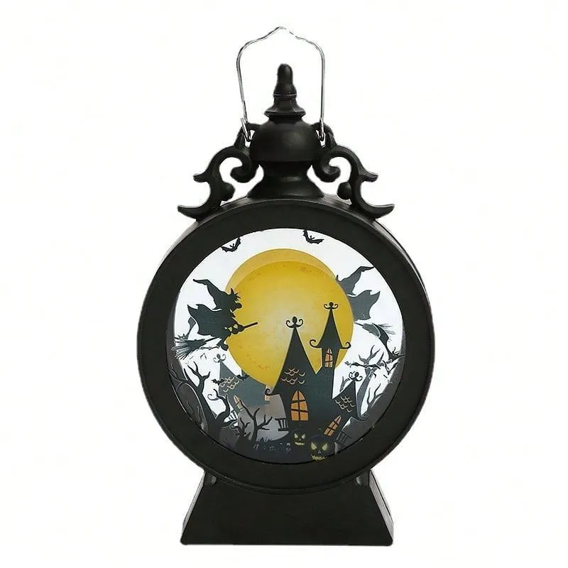 Halloween Pumpkin  Castle LED Lantern Portable Button Battery Operated Horror Atmosphere Decoration For Festival Indoor Use
