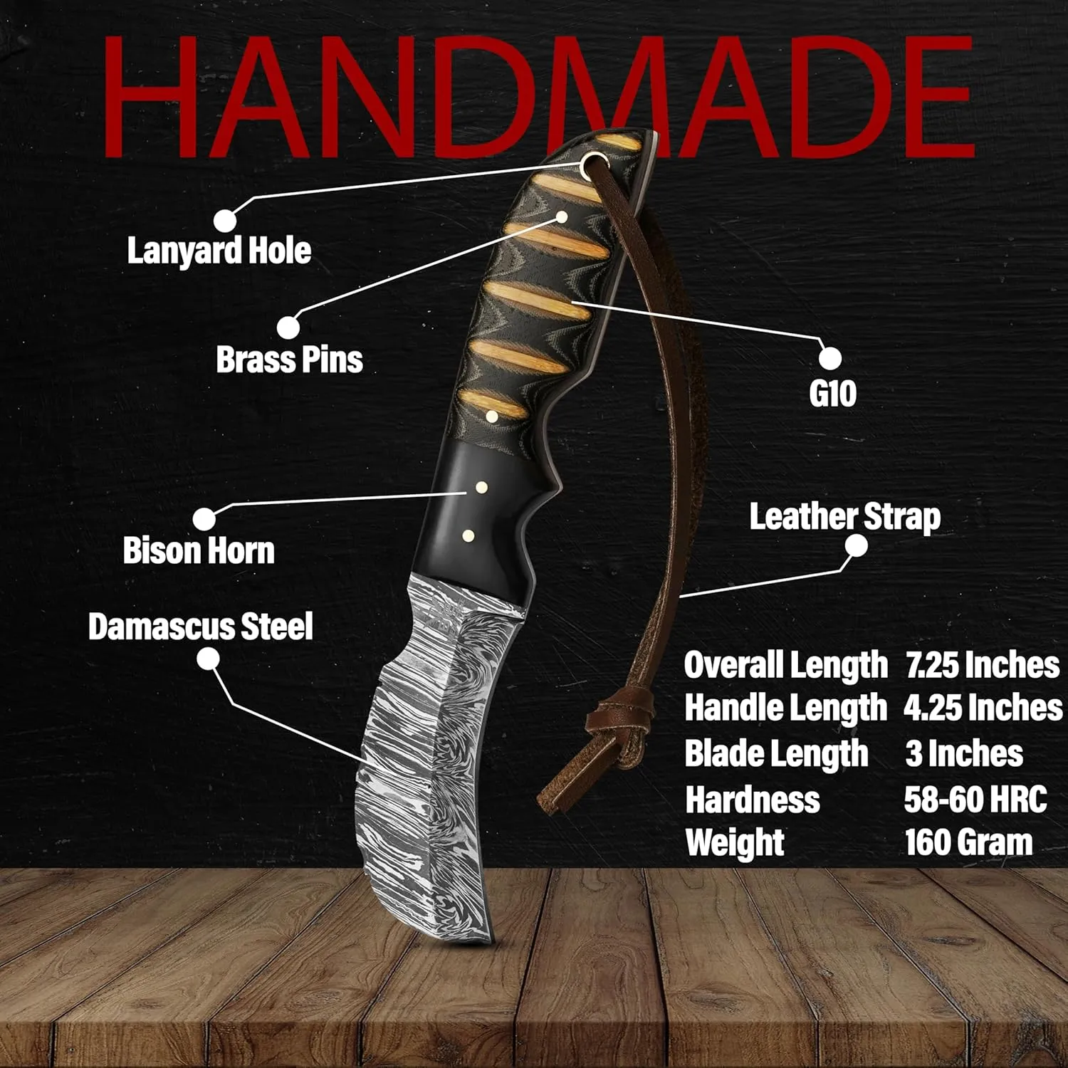 Handmade 1095 Steel Lineman’s Hawkbill knife with Leather sheath, Heavy Duty Utility Knife blade Electrician Wire Skinning knife for professional.