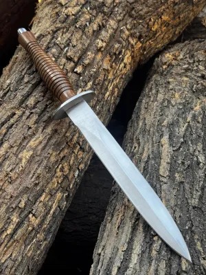 Handmade D2 steel Dagger knife,Handmade Fixed Blade Fox Knives Double Edge Sharp Knifes,ideal for Hunting,Camping,Boot knfe
