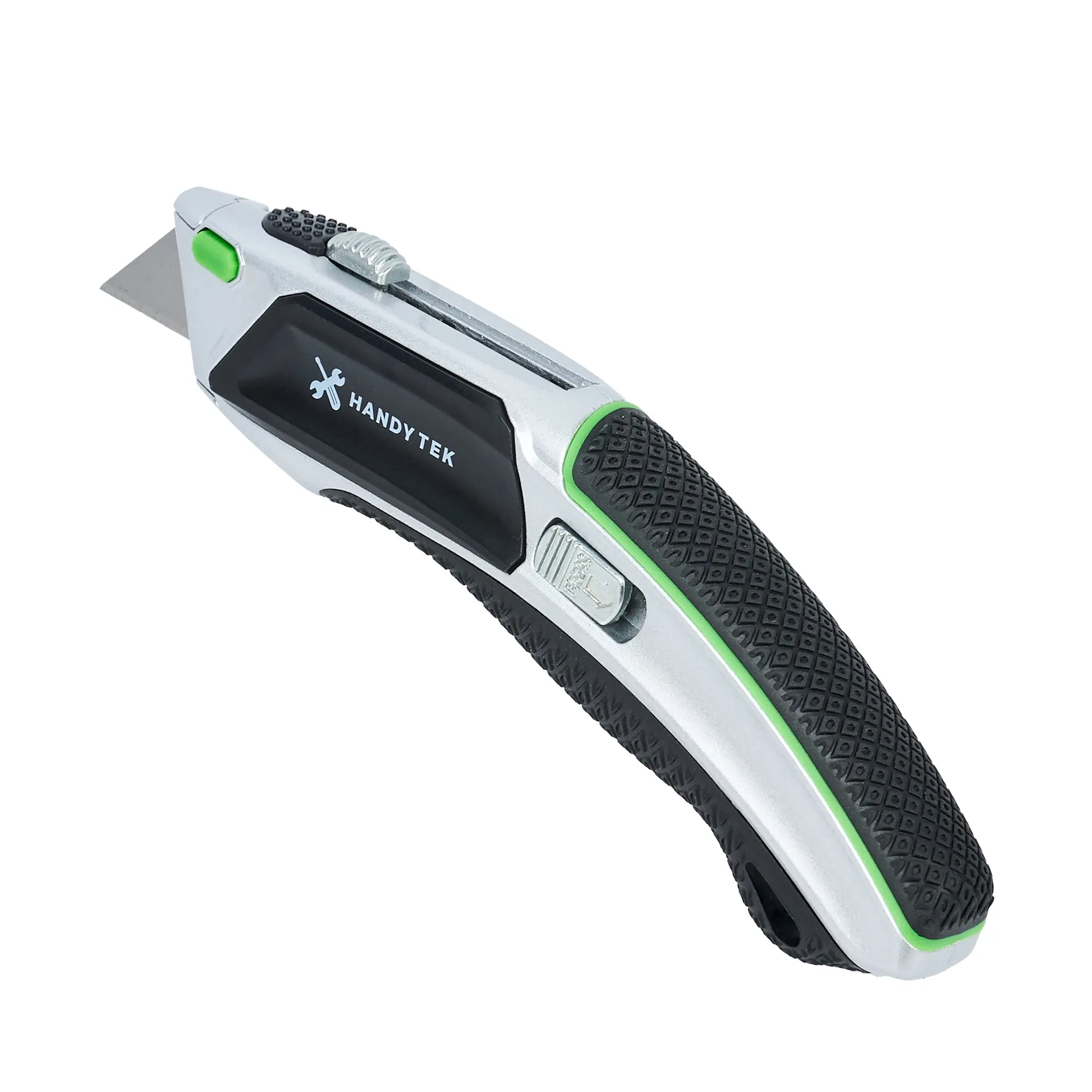 Handy Tek Silver Auto-Loading Utility Knife - Quick Change, Heavy Duty - 7" - 6 count box