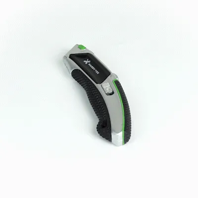Handy Tek Silver Auto-Loading Utility Knife - Quick Change, Heavy Duty - 7" - 6 count box