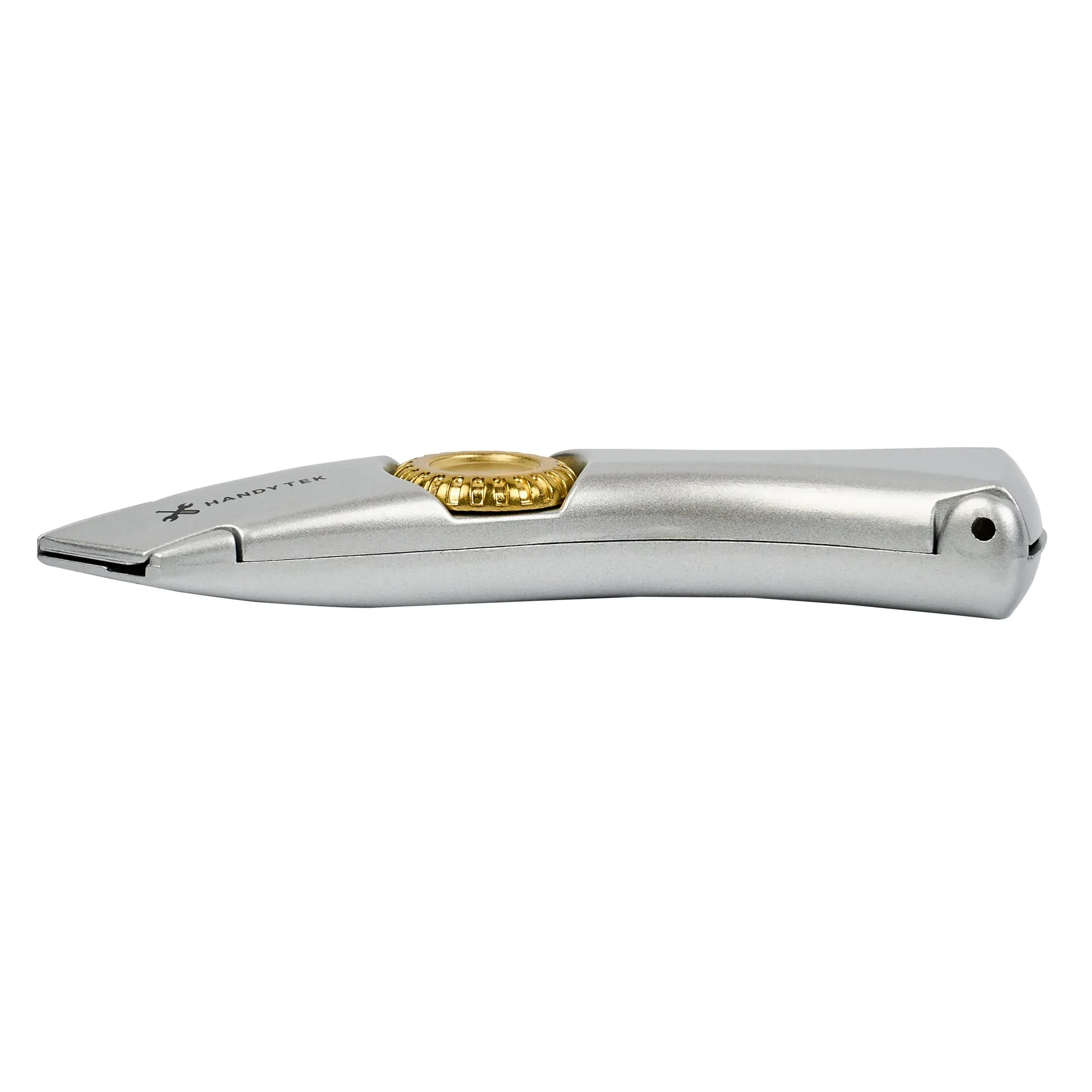 Handy Tek Silver Utility Knife - with Blade Lock Wheel, Quick Change, Heavy Duty - 7" - 6 count box