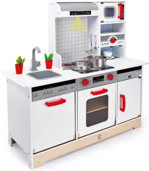 Hape Kids All-in-1 Wooden Play Kitchen with Accessories (E3145)
