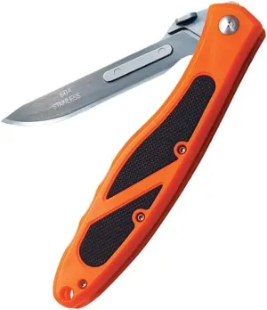Havalon Piranta-Edge - Outdoor Knife   12 Replacement Blades, Sharp Skinning Knives for Hunting, Fishing, Deer & Survival, Orange