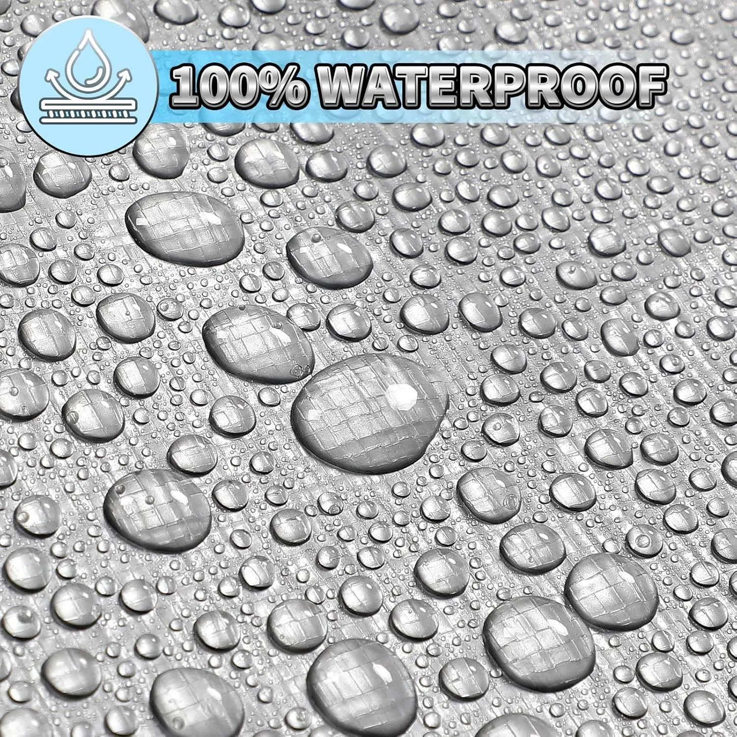 Heavy Duty Tarp 20x30 Feet, 14 Mil Waterproof Poly Tarps Cover UV Resistant, Rip & Tear Proof with Metal Grommets Every 20 Inches Silver Tarp by TA*RP YXCN