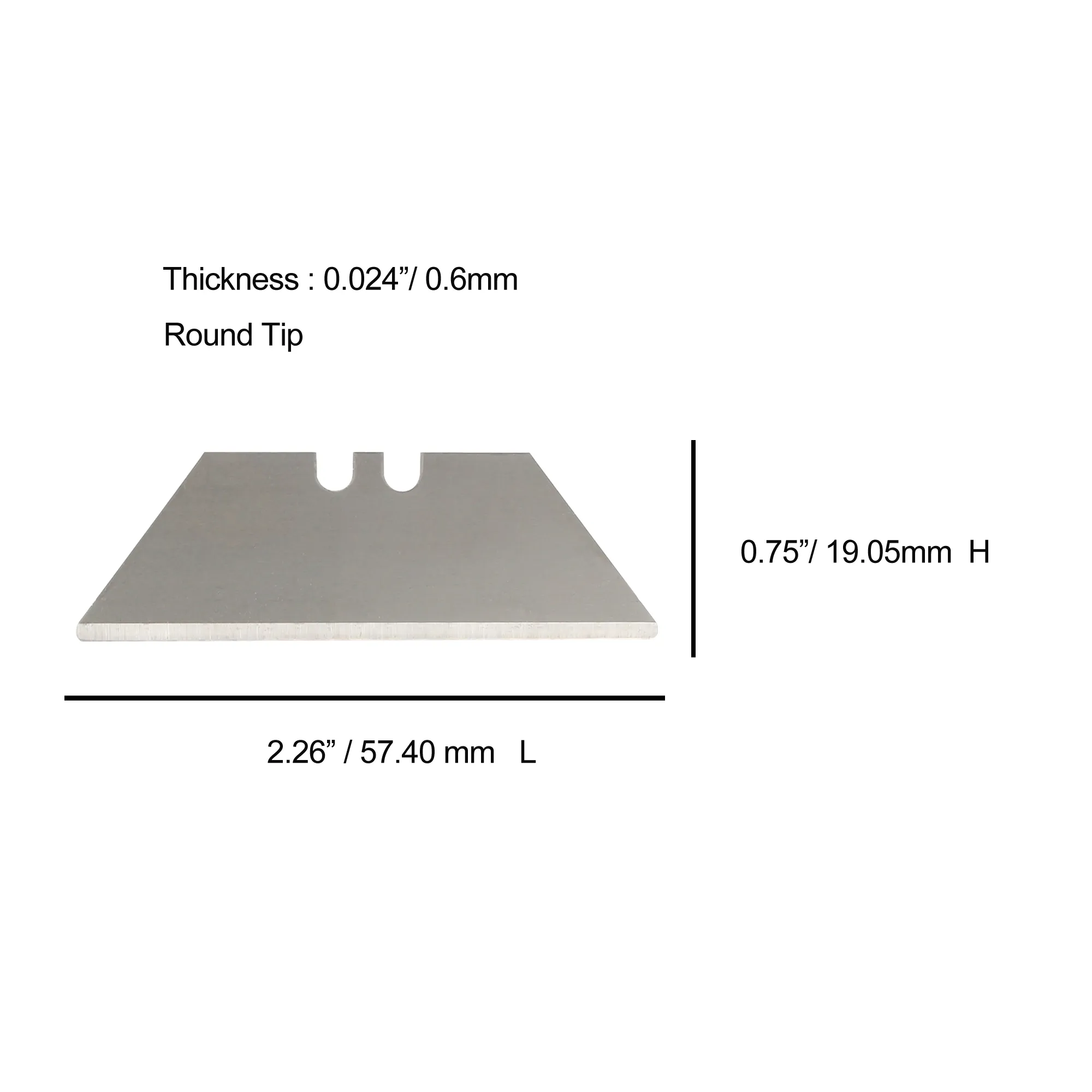 Heavy-Duty Utility Blade round tip (Pack of 100)