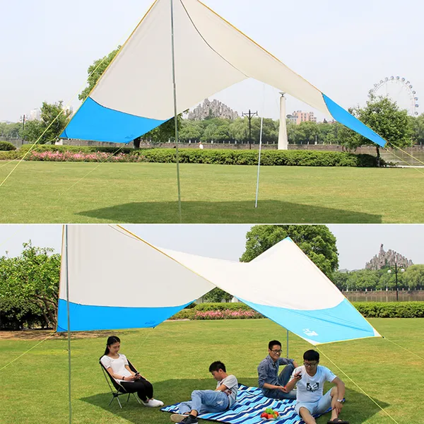 Hewolf 4-8P Outdoor Camping Tarp - Blue