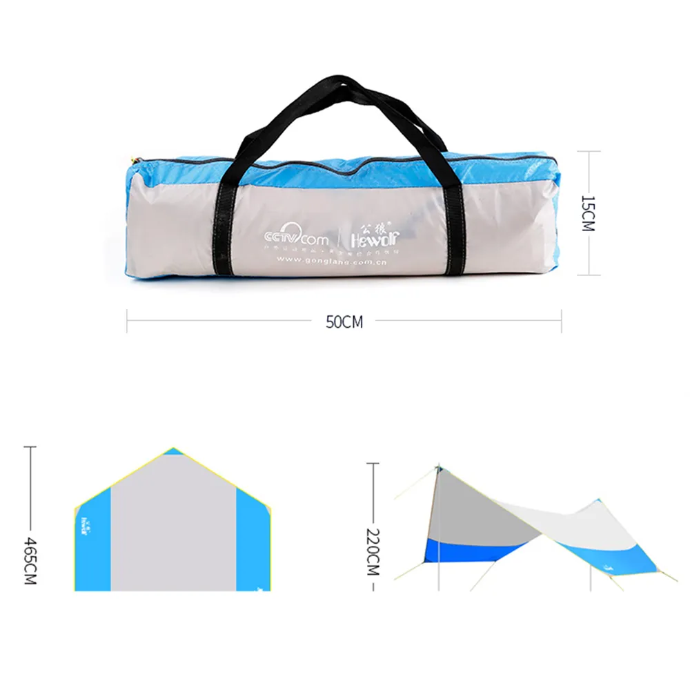 Hewolf 4-8P Outdoor Camping Tarp - Blue