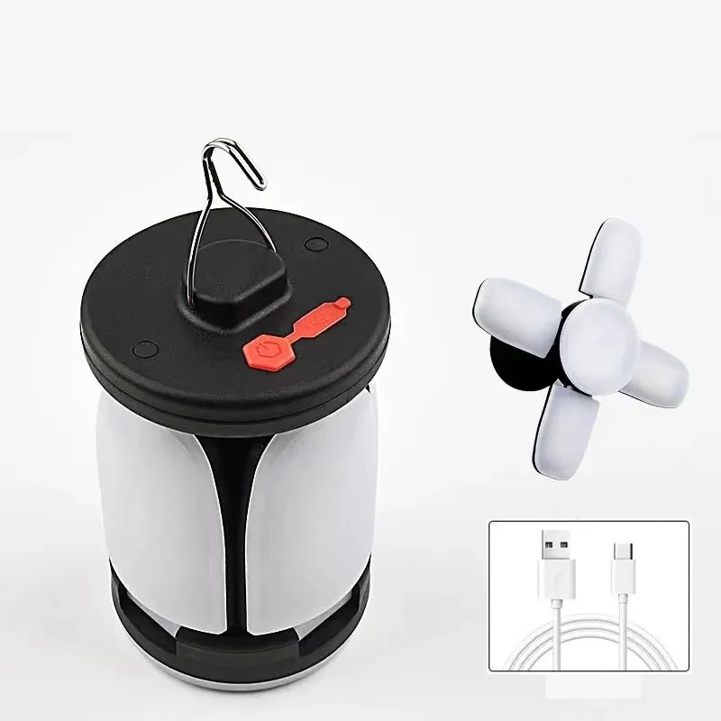 High Power Solar LED Camping Lantern: Rechargeable 4500mAh, 1000LM, Emergency Power Bank, Foldable with 6 Light Modes