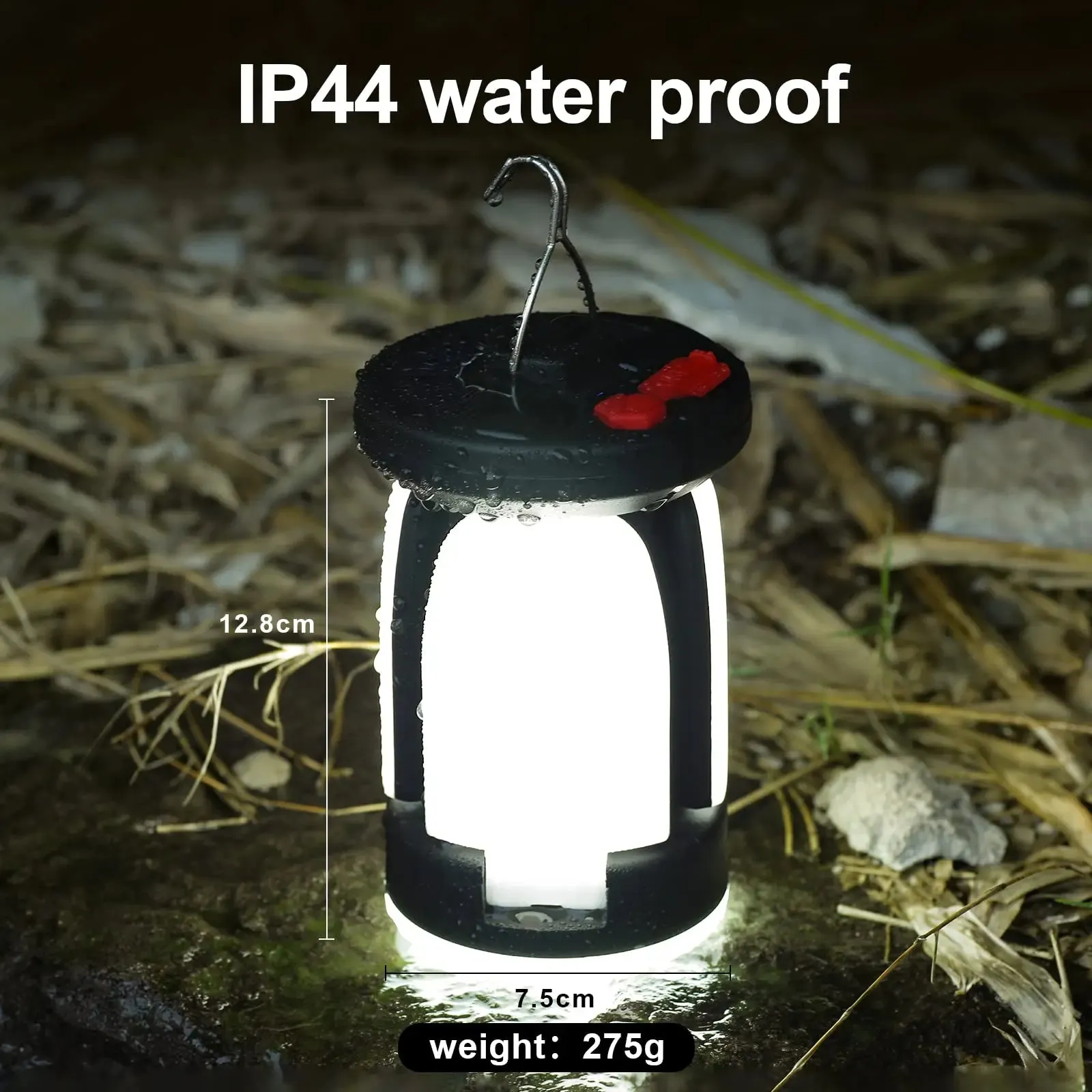 High Power Solar LED Camping Lantern: Rechargeable 4500mAh, 1000LM, Emergency Power Bank, Foldable with 6 Light Modes