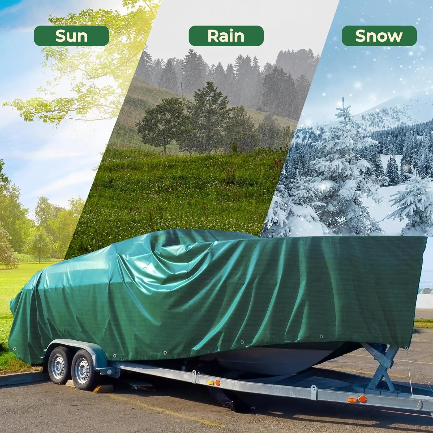 HIRALIY 14 Mil Tarp Waterproof 16x20 Feet, Extra Thick Heavy Duty Tarp with Reinforced Grommets for Firewood, Roof, Camping, Patio, Pool, Boat, Dump Trailer