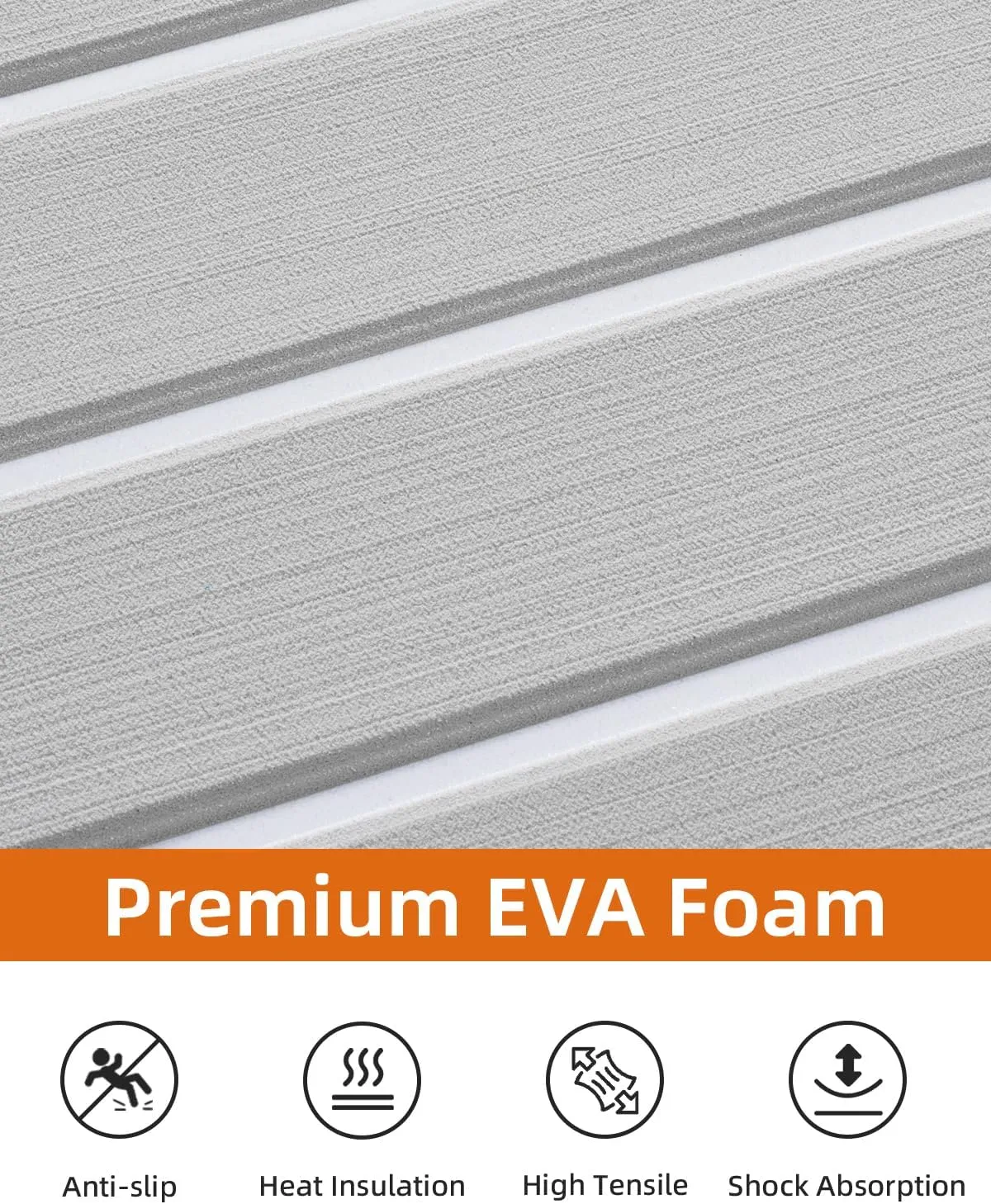 Hjdeck Boat Flooring EVA Foam Boat Decking with 3M Self-Adhesive Backing, Boat Foam Flooring Marine Carpet Faux Teak Sheet for Yacht Fishing Boat Kayak Motorboat RV Floor Helm Pad