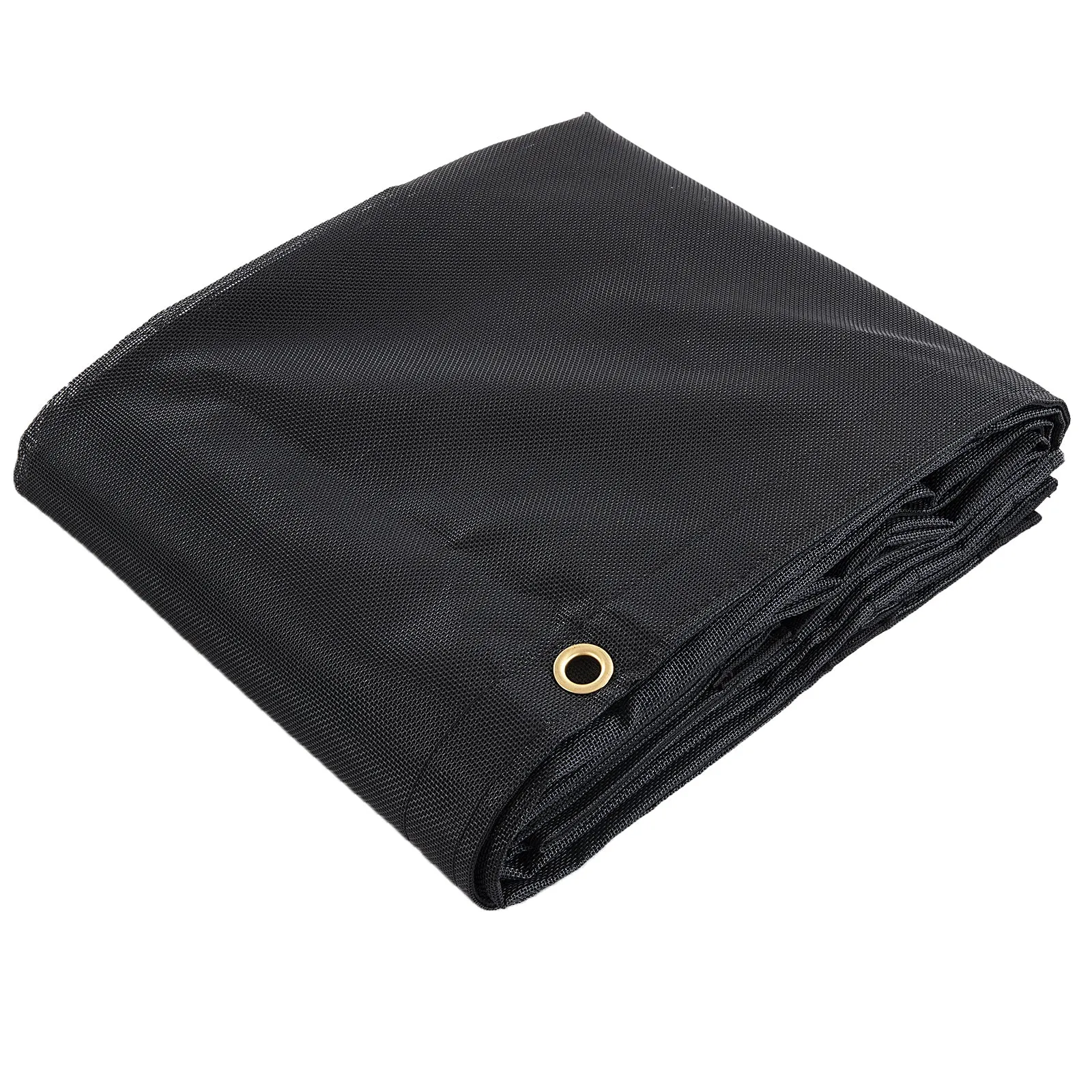 HOMBYS Black 7x16 ft Dump Trailer Truck Mesh Tarp with Grommets,Heavy Duty Mesh Tarp, Opening Shade Trailer Tarp for Truck Bed Cover