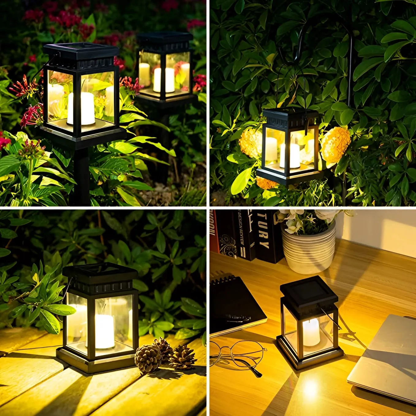 IlluminateSolar Outdoor Hanging LED Solar Lantern - Eco-Friendly