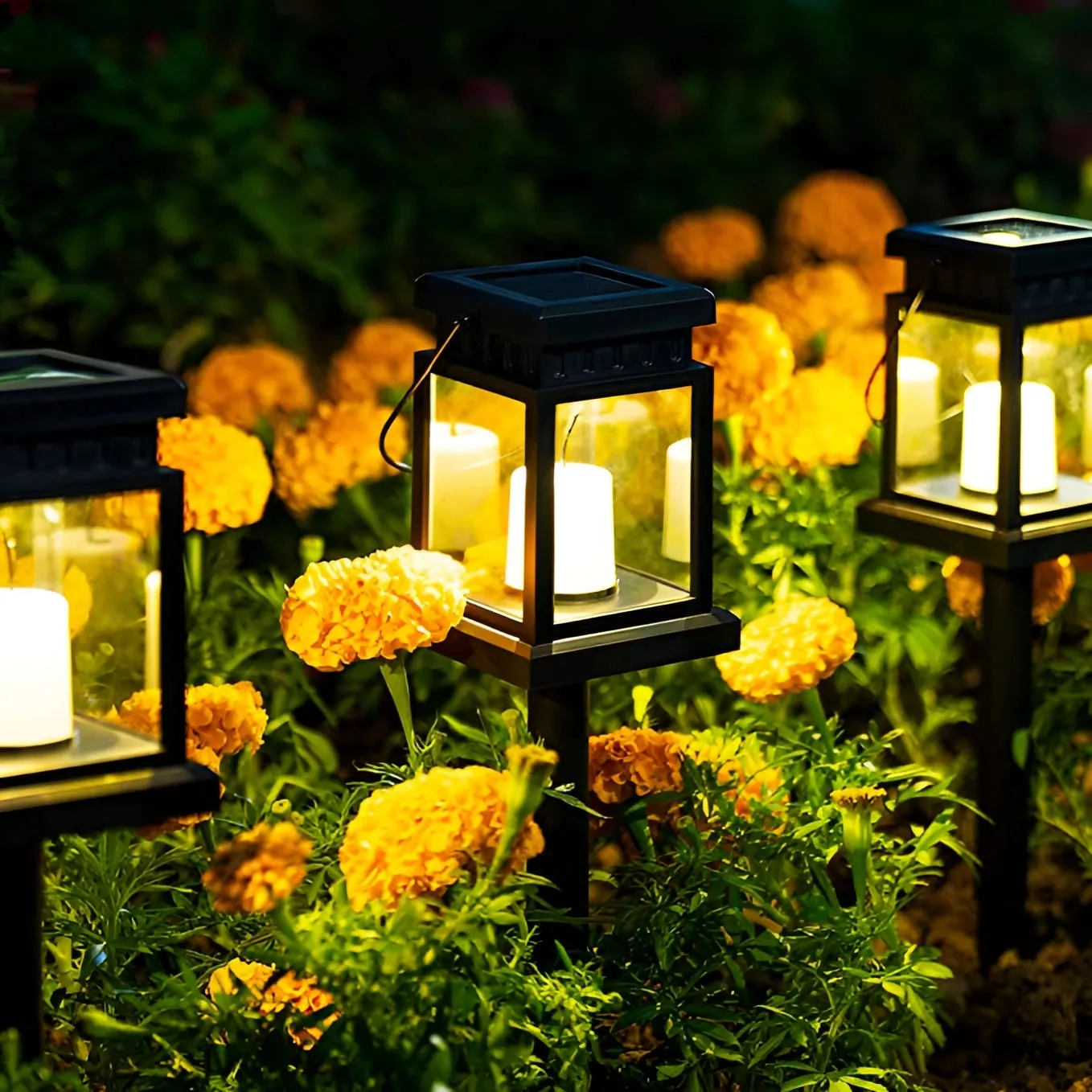 IlluminateSolar Outdoor Hanging LED Solar Lantern - Eco-Friendly