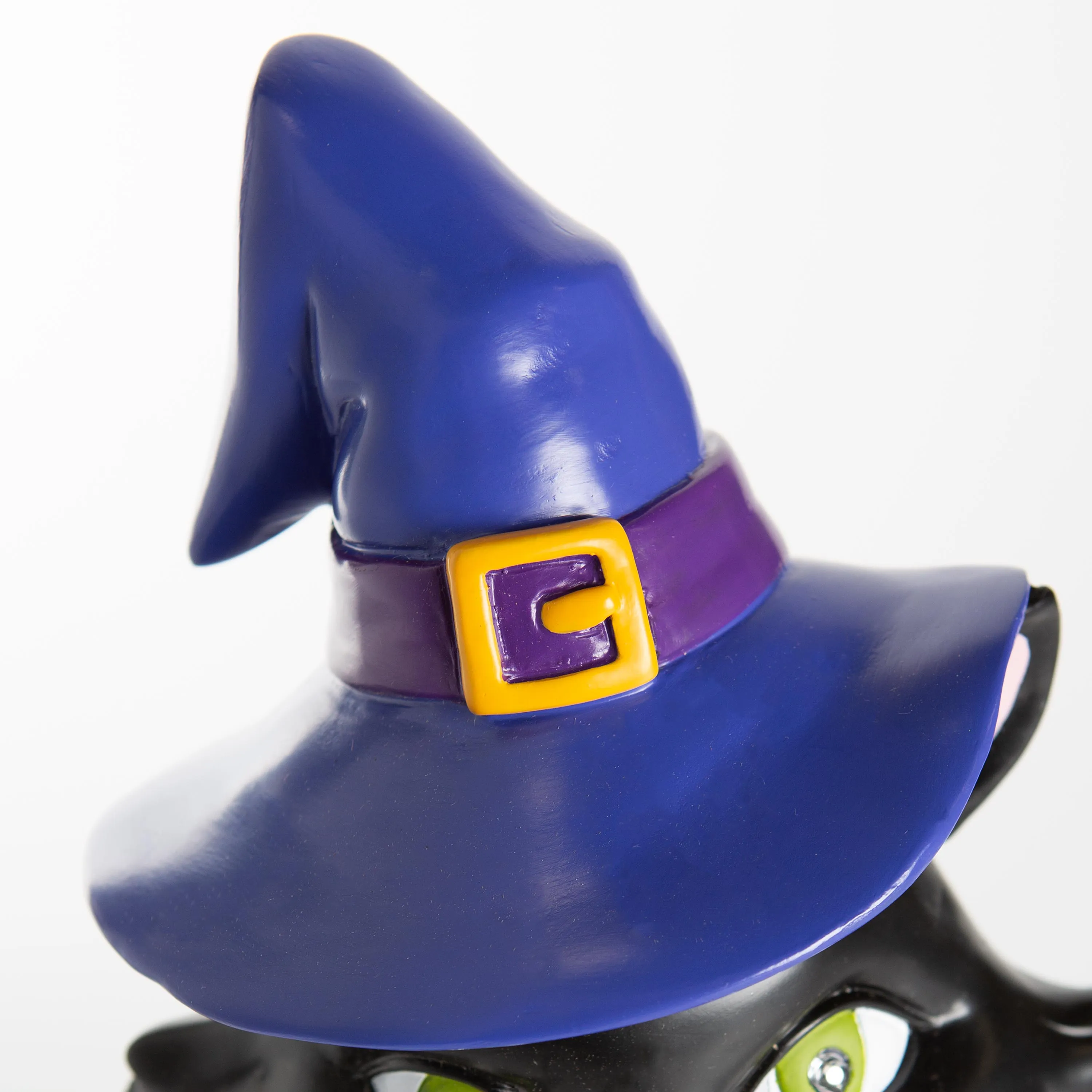 Indoor/Outdoor Lighted Black Cat Shorty Halloween Statue