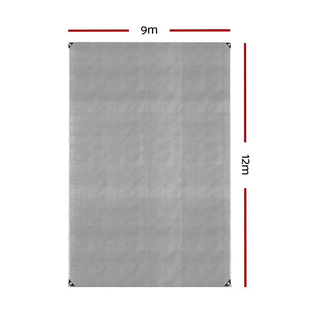 Instahut Tarp Tarpaulin 9x12m Canvas Camping Heavy Duty Sun Cover-SA_Metro