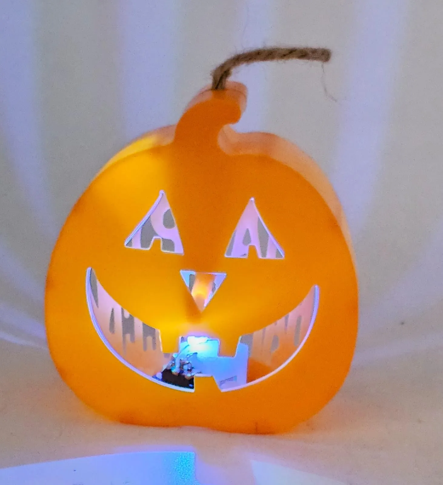 Jagmag® Pack of 2 Halloween Decorations Halloween Pumpkin Lamp LED Glow in The Dark Pumpkin 3D Jack-O-Lantern Pumpkin Lights Lighted Halloween Pumpkin Figurine for Halloween Thanksgiving Decor