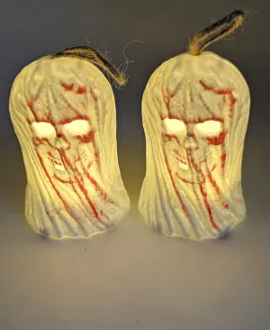 JAGMAG® Pack of 2 Halloween Decorations Halloween Skeleton LED Hanging Ghostly Shadow Light Candle Home Decorative Accessories Flash ELD Lamps for Halloween Party Decorations, Tree Decortaion