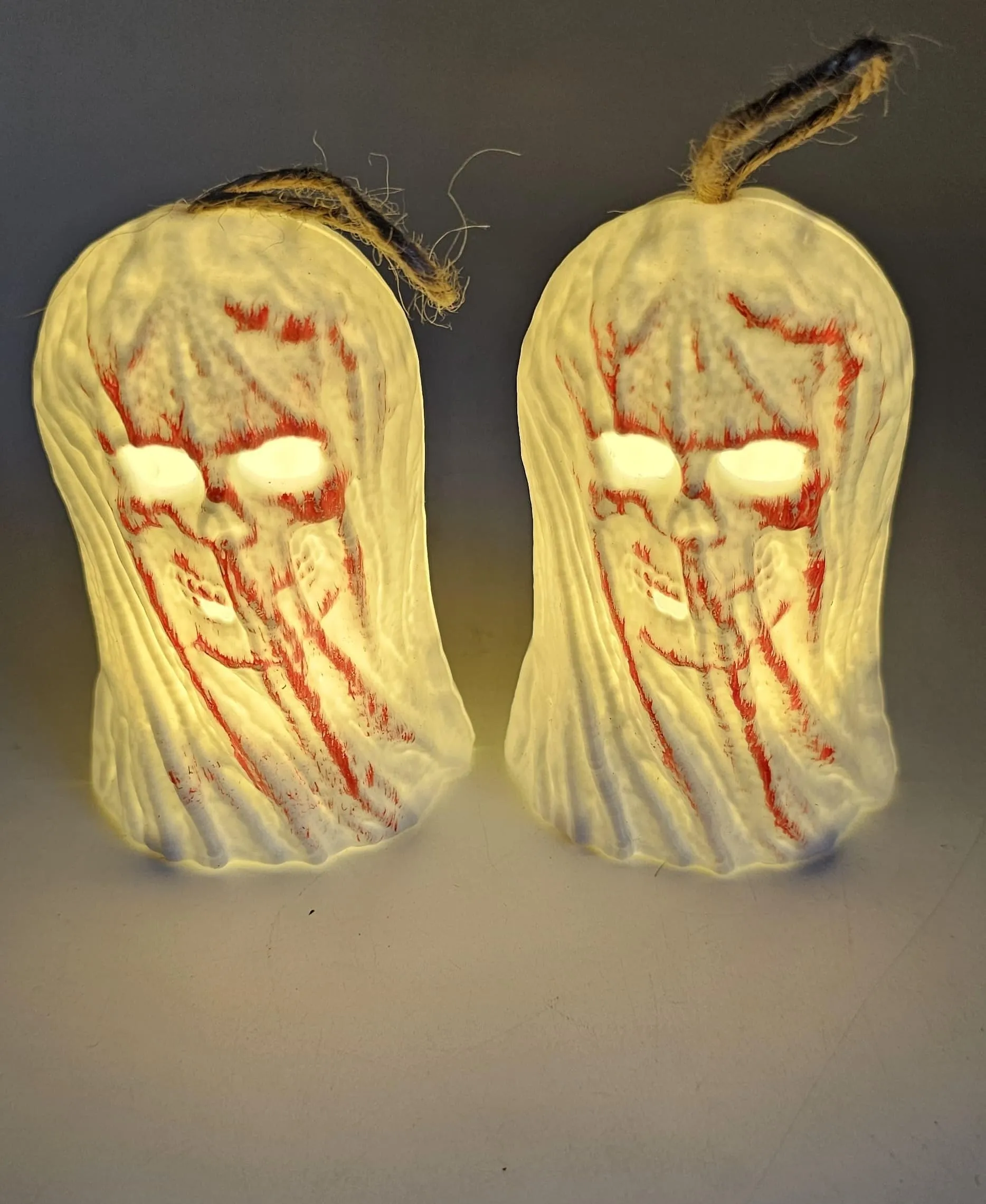 JAGMAG® Pack of 2 Halloween Decorations Halloween Skeleton LED Hanging Ghostly Shadow Light Candle Home Decorative Accessories Flash ELD Lamps for Halloween Party Decorations, Tree Decortaion
