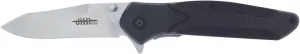 JKR Bearing assisted opening knife, 4.52 in. black fiber handle and 3.34 in. satin-finished blade, includes belt clip, total length 7.87 in., PRO10002 tool for fishing, hunting, camping and hiking