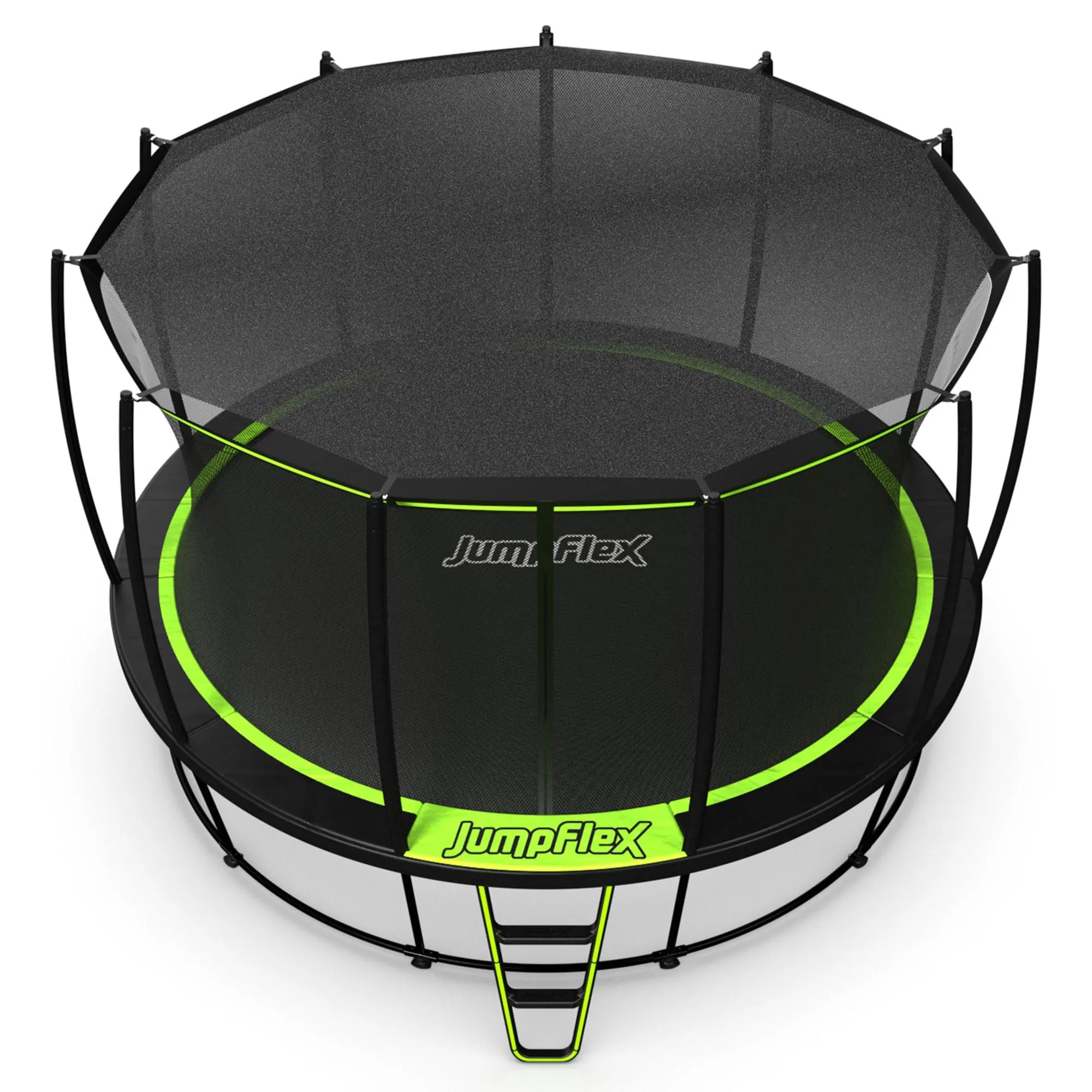 JumpFlex SMARTSHADE Soft Outdoor Trampoline Shade Canopy Cover for Sun Protection, Compatible with Hero 14' Model ONLY, Trampoline NOT Included, Black