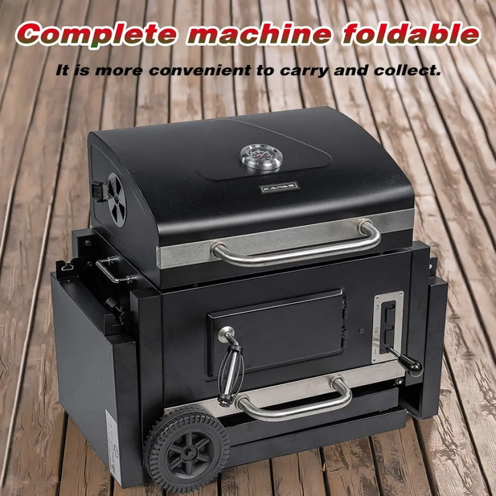 kapas Outdoor Foldable and Portable Charcoal BBQ Grill for Picnic, Camping, Patio Backyard Cooking