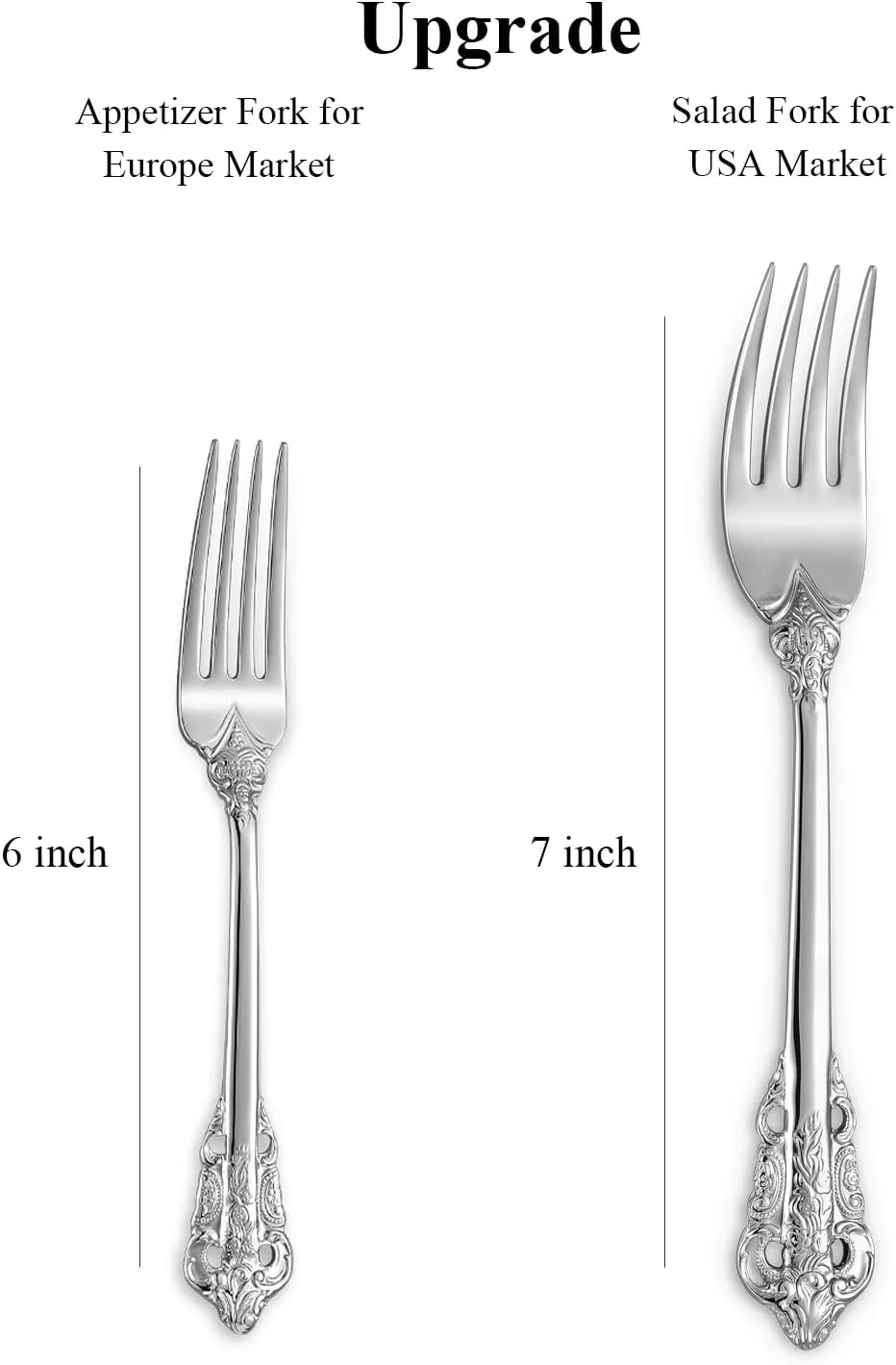 KEAWELL Luxury 20 Pieces 18/10 Stainless Steel Flatware set, Service for 4, silver plated with gold accents, Fine Silverware set and Dishwasher Safe (Silver)