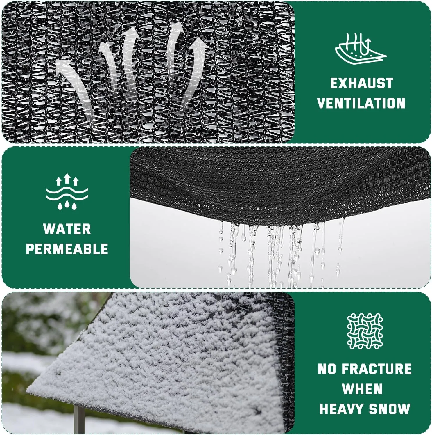 Kesfitt Garden 50% Shade Cloth, Resistant Sun Shade Net 20x30FT Mesh Tarp with HDPE Material and Reinforced Grommets Shade Trap for Greenhouse, Plant, Pergola, Backyard Patio Sunshade