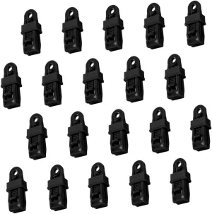 KESYOO 20Pcs Heavy Duty Camping Tent Clamps Tarp Clips for Awnings Durable Fixing Clips for Securely Fastening Tents Tarps and Covers