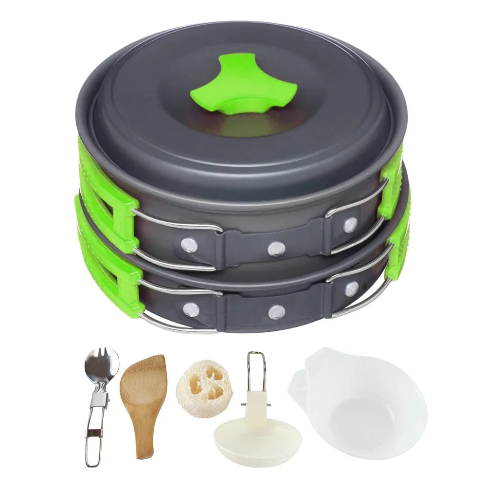 Kettle Pot Pan Cookset Nonstick Lightweight Cookware Kit Portable Ultralight Picnic Tableware Camping Hiking Supplies