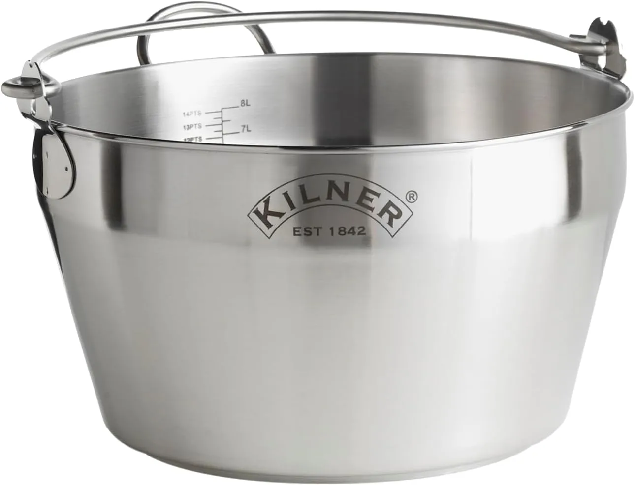 Kilner Silver Stainless Steel Preserving Jam Pan
