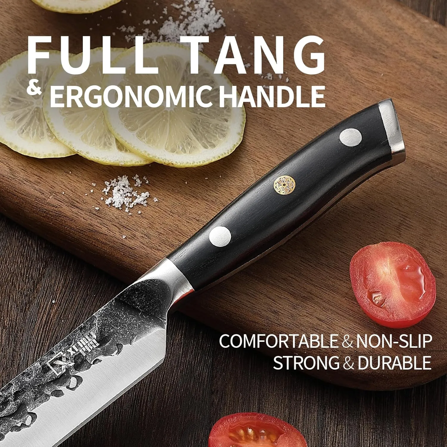 Kitchen Utility Knife- 5" Paring Kitchen Knife – Razor Sharp Blade, High Carbon Japan Steel, Full Tang Ergonomic Handle Design – Great Ideal For Gift