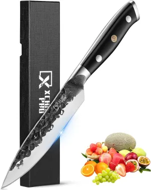 Kitchen Utility Knife- 5" Paring Kitchen Knife – Razor Sharp Blade, High Carbon Japan Steel, Full Tang Ergonomic Handle Design – Great Ideal For Gift