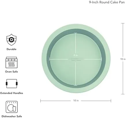 KitchenAid 9in Nonstick Aluminized Steel Round Cake Pan, Pistachio