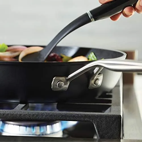 KitchenAid Hard Anodized Induction Nonstick Fry Pan/Skillet with Lid, 12.25 Inch, Matte Black