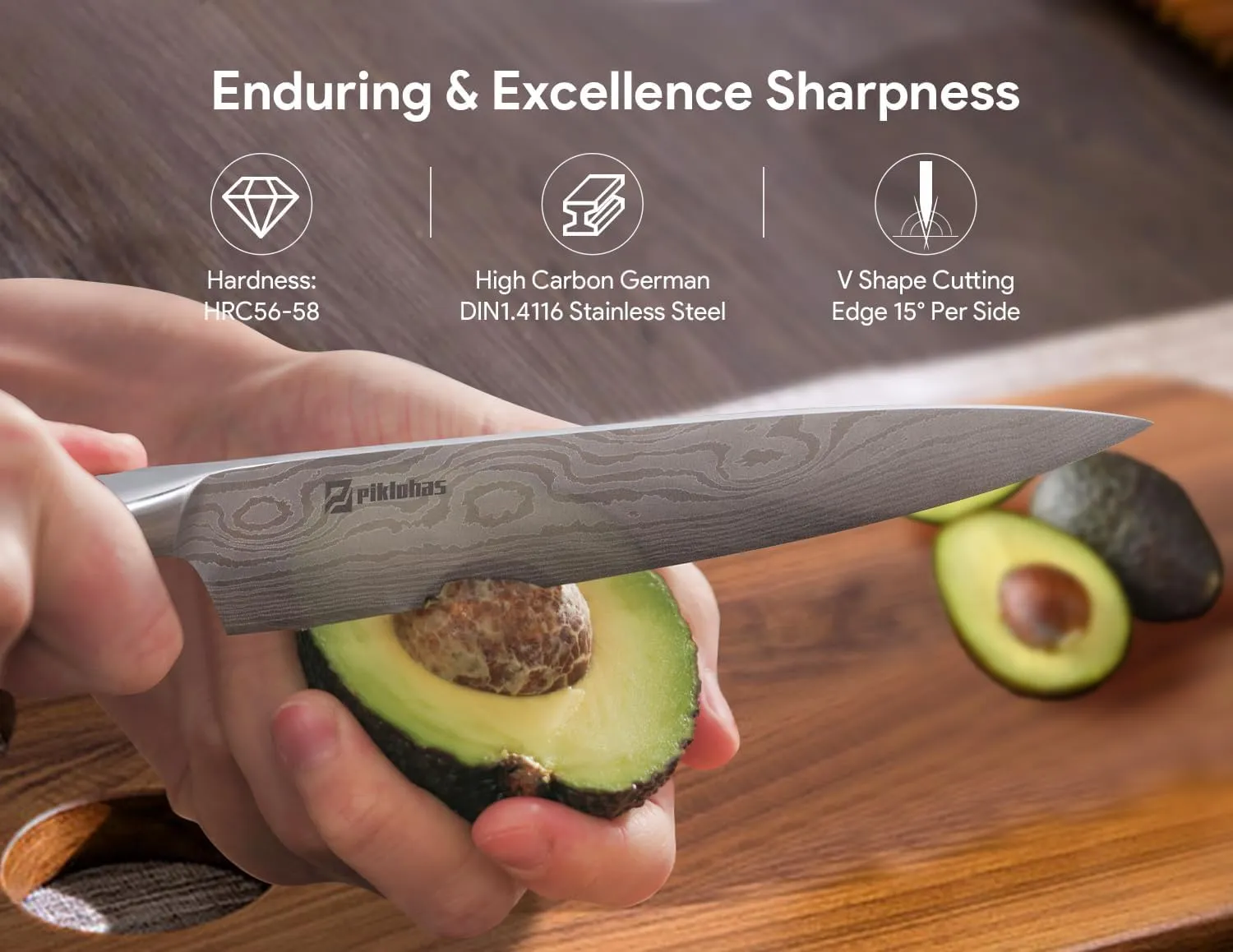 Knife Set for Kitchen 14 Pieces with Magnetic Holder, Ultra Sharp Durable German Stainless Steel Damascus Pattern, One-piece Ergonomic Handle, Elegant Red Flowing Cloud Design