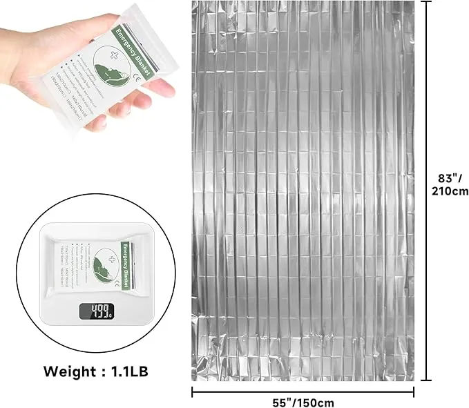 Kovshuiwe Emergency Mylar Thermal Blankets,4/10/30-Pack Space Blanket Survival kit Camping Blanket,Thermal Blankets Survival,Emergency Blankets Perfect for Outdoors,Hiking,Survival,Bug Out Bag